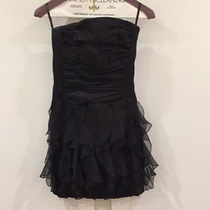 Jessica McClintock black STRAPLESS cocktail dress